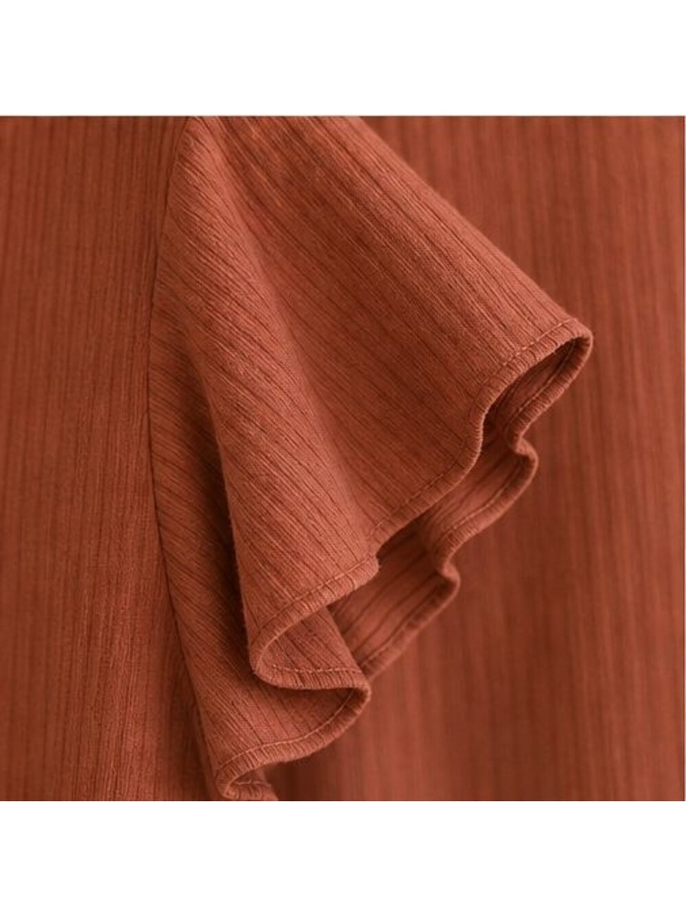 Rust Wrap Blouse - Picture 5 of 6